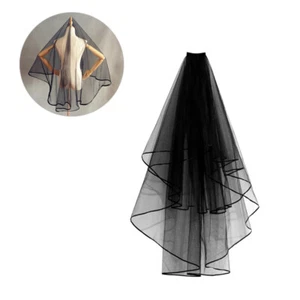 Cathedral Veil Veil Headpiece Birdcage Veil Bachelorette Party Costume - Picture 1 of 11