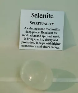 Selenite Polished Tumble Stone - A Grade - Clarity & Peace | Free Postage - Picture 1 of 3