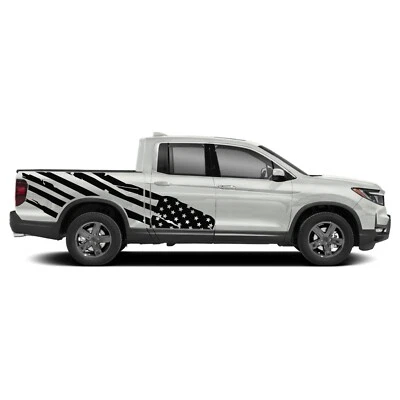 Bed big US flag graphics stickers decals compatible with Honda Ridgeline - Image 1 of 3