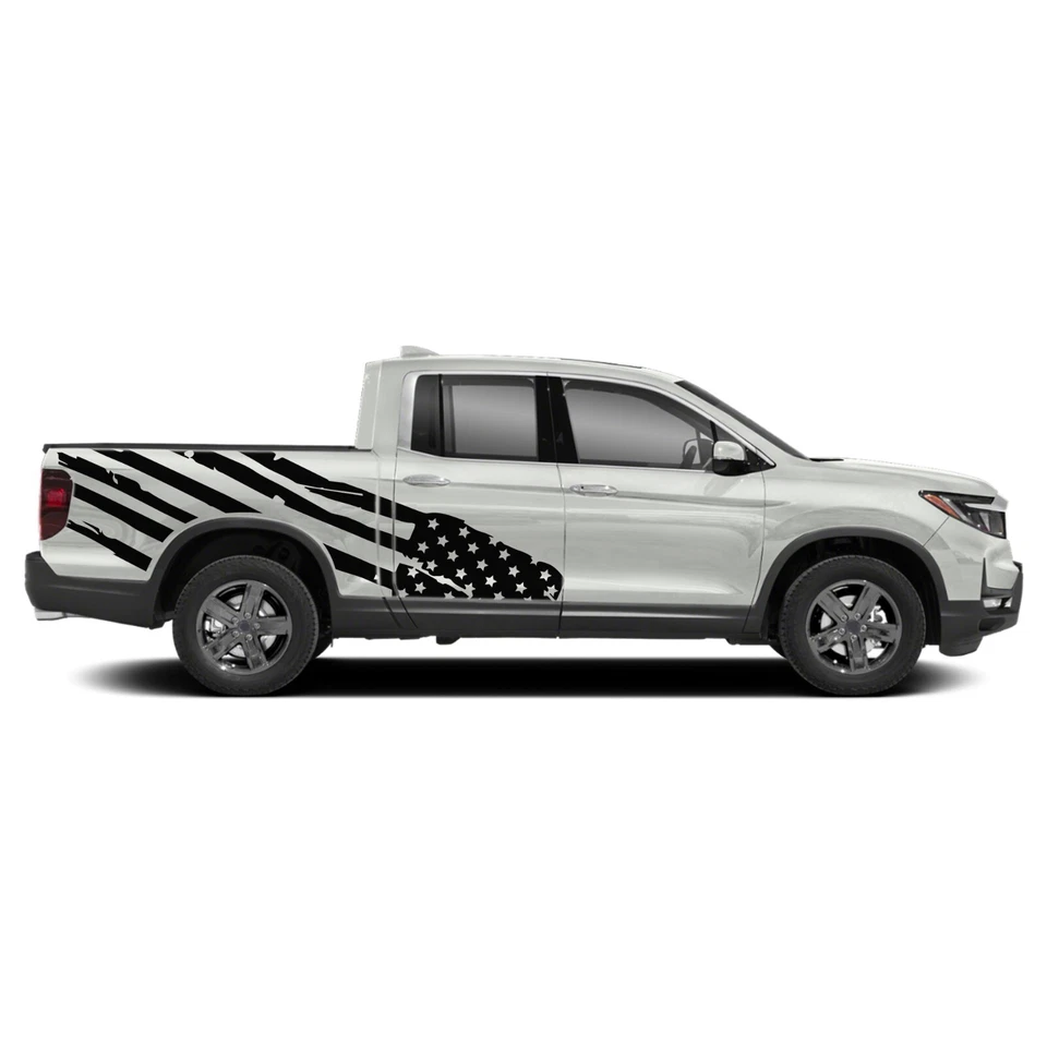 Cama grande bandera de Estados Unidos gráficos pegatinas calcomanías compatibles con Honda Ridgeline Foto 1 de 3