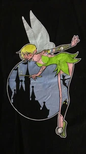 TeeFury "Faith, Trust, and Pixie Punx" Mens T-Shirt Large Black Tinkerbell - Picture 1 of 3