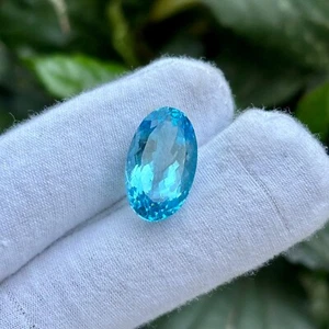 15.35 Carat Natural Blue Topaz Oval Cut Loose Gemstone For Elevate Your Jewelry - Picture 1 of 3
