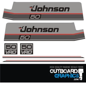 Johnson 50hp VRO outboard engine decals/sticker kit - Picture 1 of 1