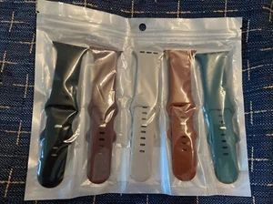 5 Pack Soft Silicone Bands For Apple Watch - Picture 1 of 1