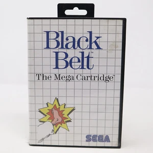 VINTAGE 1986 80s SEGA MASTER SYSTEM BLACK BELT THE MEGA CARTRIDGE VIDEO GAME PAL - Picture 1 of 10