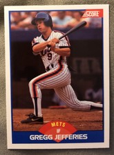 1989 Score Gregg Jefferies Baseball Card #600 Mets Rookie (RC) High Grade O/C