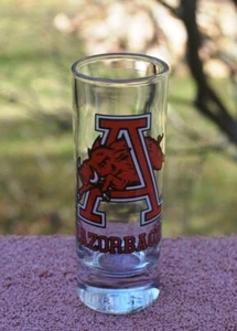 NEW NCAA ARKANSAS RAZORBACKS TALL SHOT GLASS - Picture 1 of 3