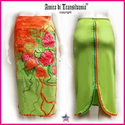 falda elegante ropa de lujo mujer bordada italiana icónica gran marca vintage Foto 1 de 4