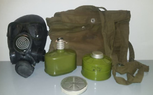Masque Gaz GP 7 - NOIR (PMK 2 Russe - Armée Soviétique) - Lot Complet + Cadeau - NUMÉRO 2