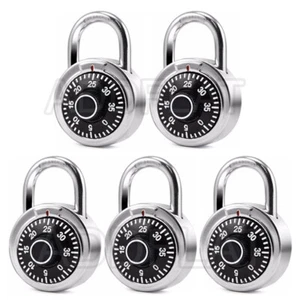 5x Combination Password 50mm Padlock gym locker 3-Dial Safe Code Dormitory Door - Picture 1 of 1