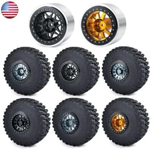 2.9" Wheel Hub Rim Tires Set 52.5mm for 1/6 Axial SCX6 AXI05000 RC Crawler Car - Picture 1 of 30