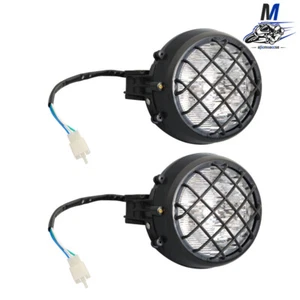 2 x Headlights For Yamaha Banshee 1987-2006 lens bulbs lights grills Warrior New - Picture 1 of 12