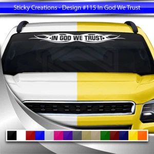 #115 IN GOD WE TRUST Decal Sticker Windshield Window Banner Christian Faith Car - Bild 1 von 4