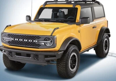 Se adapta a 21-25 Bronco diseño de aire de 2 puertas ancho 4 piezas guardabarros llamaradas negro satinado FO34E10 Foto 1 de 4