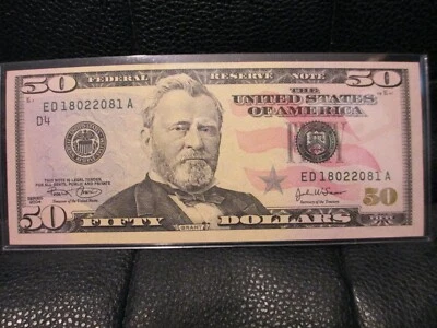 RADAR/REPEATER NOTE 2004 SERIES ED 18022081 A $50 NOTE - Image 1 of 2