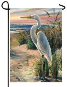 Bandera de jardín de garza blanca - Imagen 1 de 1