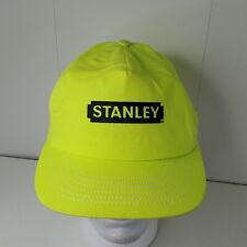 VTG STANLEY Tools Logo Neon Yellow Snapback Hat Baseball Cap Logo Tape Measure