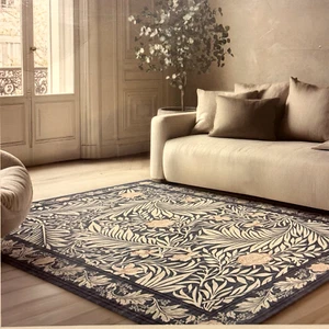 William Morris & Co Larkspur Denim Blue Area Rug 5ft x 8ft 5x8 Washable Non-Slip - Picture 1 of 7