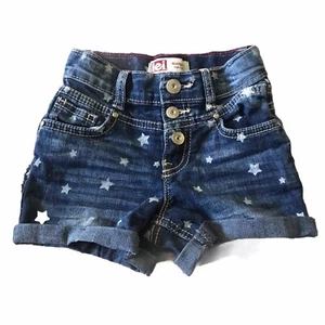 LEI Girls denim shorts Morgan high-rise size 6 regular Star Holiday Patriotic - Picture 1 of 4