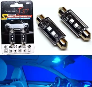 LED Light Canbus Error Free 6411 5W Blue 10000K Two Bulb Interior Dome Lamp OE - Picture 1 of 12