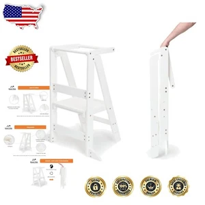Versatile Foldable Toddler Tower – Perfect for Kitchen, Bathroom, or Bedroom Use - Picture 1 of 10