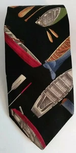 Vintage Tango by Max Raab Men's Tie Nautical Rowboats Boats 58” Cotton - Picture 1 of 8