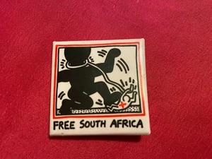 Vintage Free Südafrika Keith Haring 1985 Knopfstift selten - Bild 1 von 5