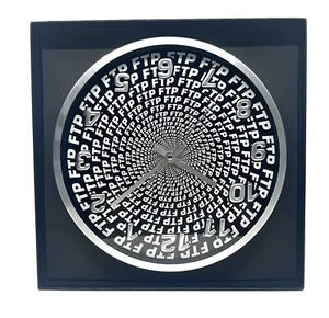 FTP Spiral Wall Clock Black ONE SIZE (OS) IN HAND SHIPS ASAP NEW UNUSED - Picture 1 of 11