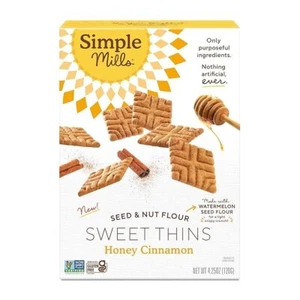 Simple Mills Sweet Thins Cookies, Seed and Nut Flour, Honey Cinnamon 4.25 Ounce - Picture 1 of 4