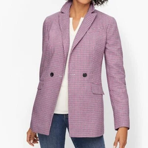 Talbots Zweireiher Blazer mit Hahnentritt Größe 4 Neu ohne Etikett - Bild 1 von 10