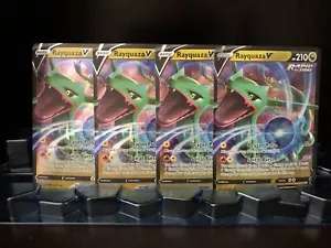 Rayquaza V 100/159 NM+ Ultra Rare x4 - Crown Zenith - Pokemon TCG Playset - Picture 1 of 1