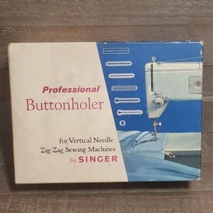 Singer Professional Buttonholer Sewing Machine Attachment Vertical Needle ZigZag - Picture 1 of 21