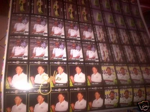 Joe Gibbs SIGNED  Dale Jarrett  #18 TEAM of 1992 UNCUT Sheet of Collector Cards  - Picture 1 of 12