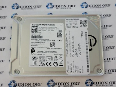 INTEL 5450 SERIES 256GB 2.5" SATA SSD SSDSC2KF256G8, Grade A+, SKU 11252 - Image 1 of 2