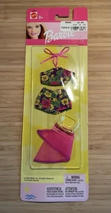Ungeöffnet Vintage Mattel 2002 Barbie Fashion Pack - Floral Top, Rock, rosa Schal - Bild 1 von 2