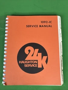 vintage 1975 Haughton Elevator 1092+IC Service Manual - Picture 1 of 12
