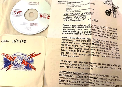 11/5/93 ROCK OVER LONDON GUEST HOSTS PETER COX & RICHARD DRUMMIE (GO WEST) - Image 1 of 2