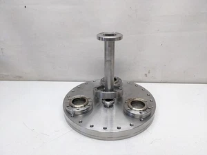 10" DN200 UHV Vacuum Flange w/ 4 DN35 Ports and "Mini" Port - Picture 1 of 10