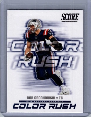 2018 SCORE COLOR RUSH #16 ROB GRONKOWSKI NEW ENGLAND PATRIOTS NM-M - Image 1 of 2