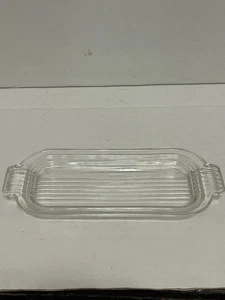 Base de plato de mantequilla de vidrio transparente vintage - Imagen 1 de 5