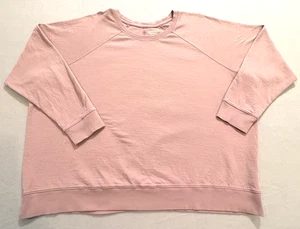 Athleta Women Sundown Sweatshirt 3X Pink Long Sleeve Pullover Crewneck Relaxed - Picture 1 of 8