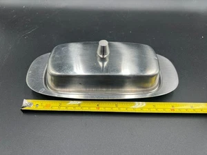 Vintage Oneida 18/8 Edelstahl Butterdose komplett - Bild 1 von 4