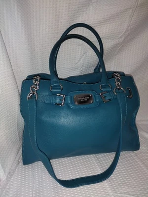 Bolsa tote Michael Kors Hamilton grande couro EW azul-petróleo - Imagem 1 de 4