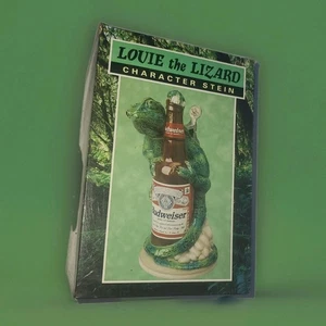 Vintage Collect Anheuser Busch 1997 Budweiser CS344 Louie The Lizard Stein -NEW- - Picture 1 of 11