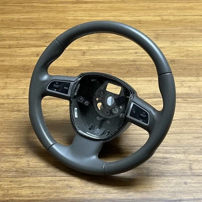 2009-2013 Audi A5 8F Cabriolet Steering Wheel Leather Beige 8R0419091F OEM - Image 1 of 4