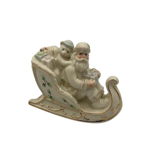 Lenox Discontinued Dimension Holiday Santa Clause with Sleigh Figurine - Picture 1 of 6