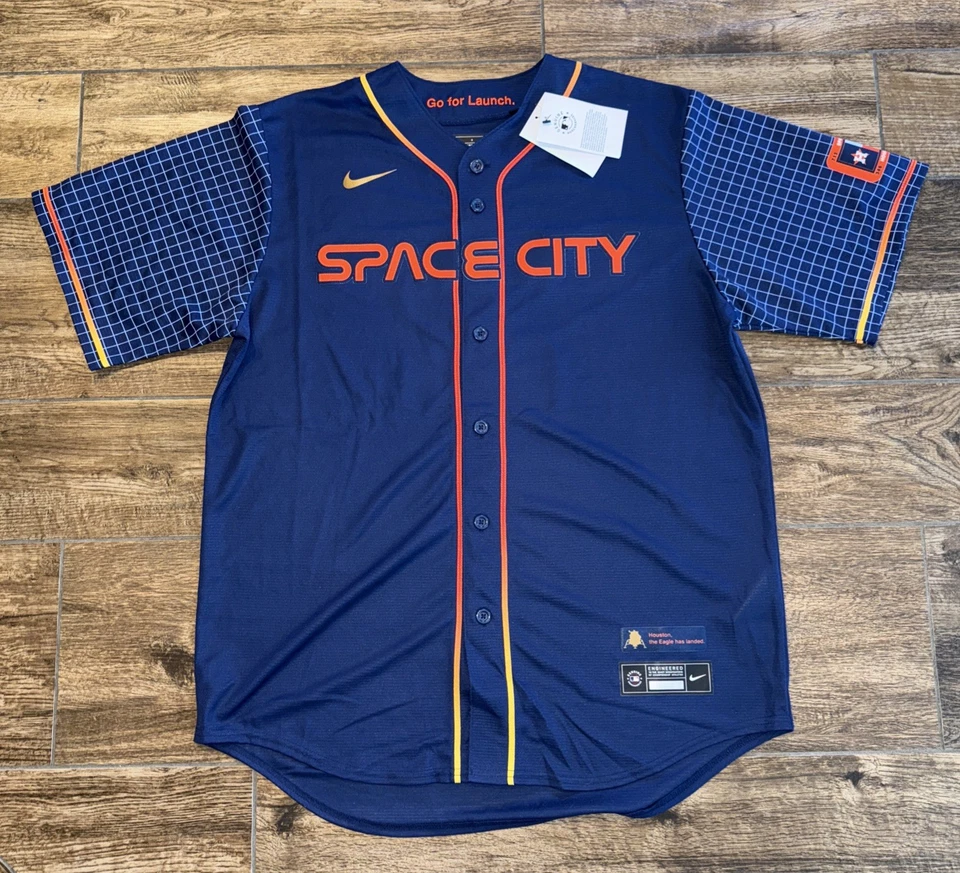 Nike MLB Houston Astros Alex Bregman Space City Connect Baseball Jersey sz LARGE