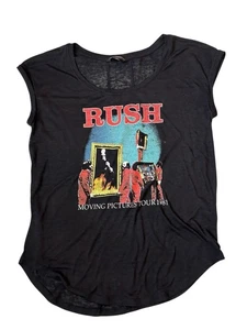 Rock & Republic RUSH Tour T-Shirt 1981 Moving Pictures Burner Top Damen M Medium - Bild 1 von 5