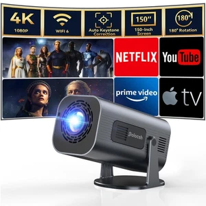 Mini Projector with WiFi and Bluetooth, Portable Projector 1080P Support with... - Picture 1 of 7