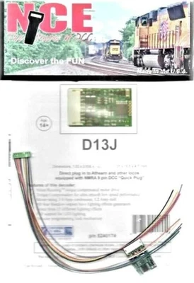 HO Scale NCE 174 D13J NMRA 9 pin DCC Silent Running “Quick Plug” Decoder - Image 1 of 2